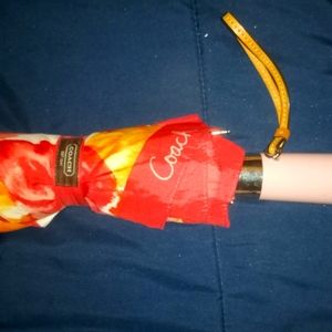 Authentic Coach Signature Nylon push button umbrella